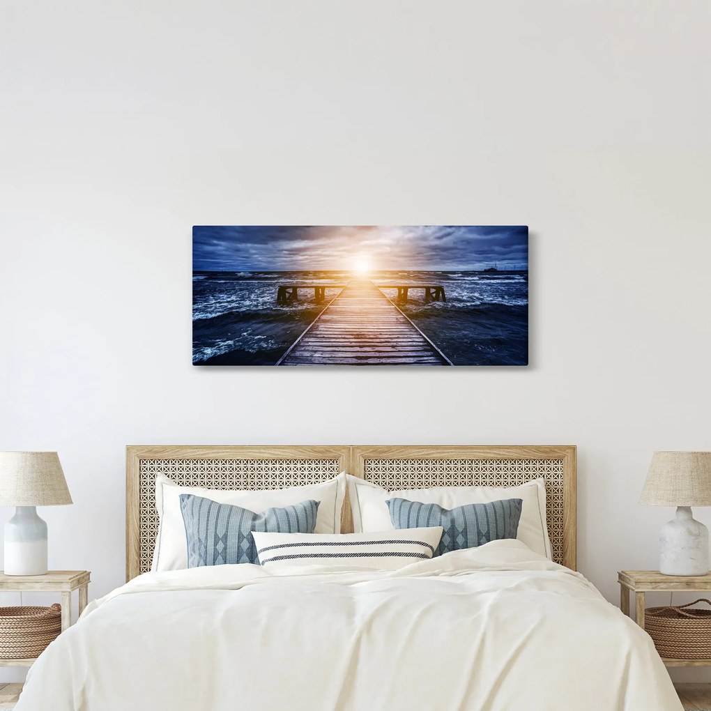 Obraz móla sa slnkom (120x50 cm)