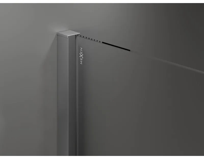 Mexen Velar, sprchový kút s posuvnými dverami 90 x 80 cm, 8mm číre sklo, brúsený grafit, 871-090-080-01-95