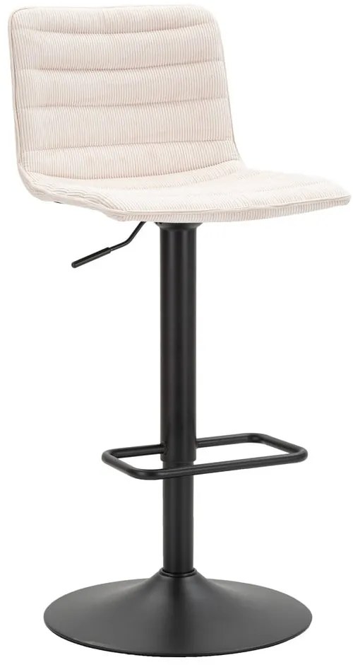 Bielo-čierna barová stolička s nastaviteľnou výškou (výška sedadla 61 cm) Malia – Mauro Ferretti