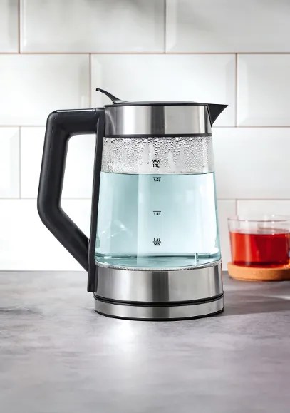 Silvercrest®  Sklenená rýchlovarná kanvica s digitálnym displejom Premium  (100395446)