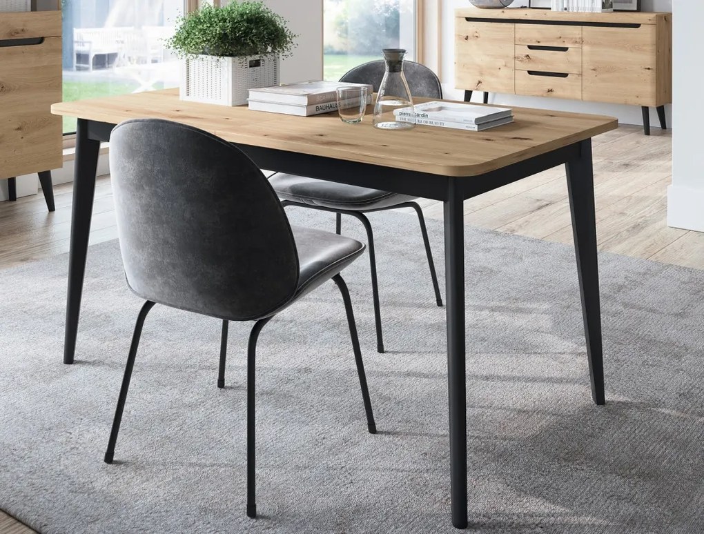 Rozkladací jedálenský stôl Nordi 140x80 cm, dub artisan