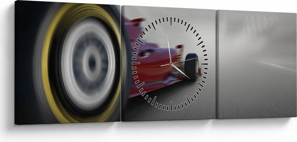 Obraz - Formula (s hodinami) (90x30 cm)