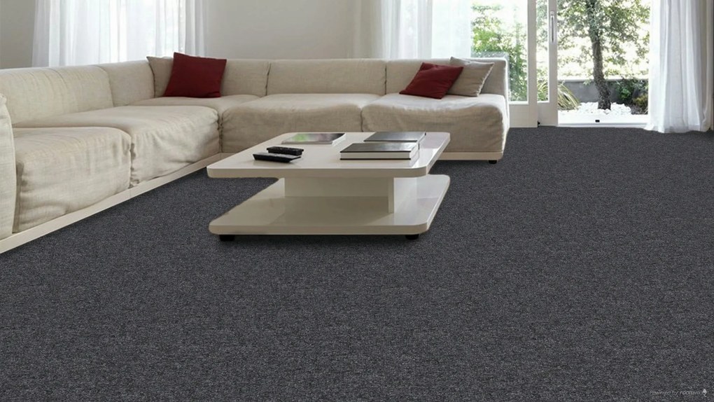 ITC, Metrážny koberec e-blitz 99, na mieru, šíře 4m, šedá, ab (mriežka), chodba / predsieň