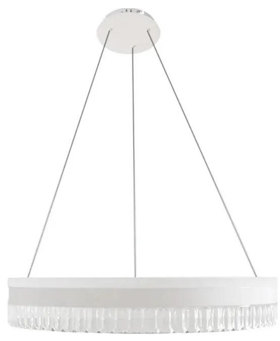 LED Stmievateľný luster na lanku LED/80W/230V 3000-6500K biela + diaľkové ovládanie