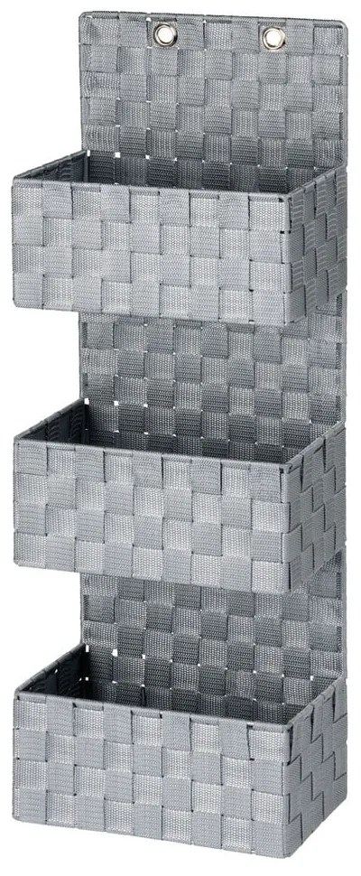 Sivý trojitý kúpeľňový organizér Wenko Adria