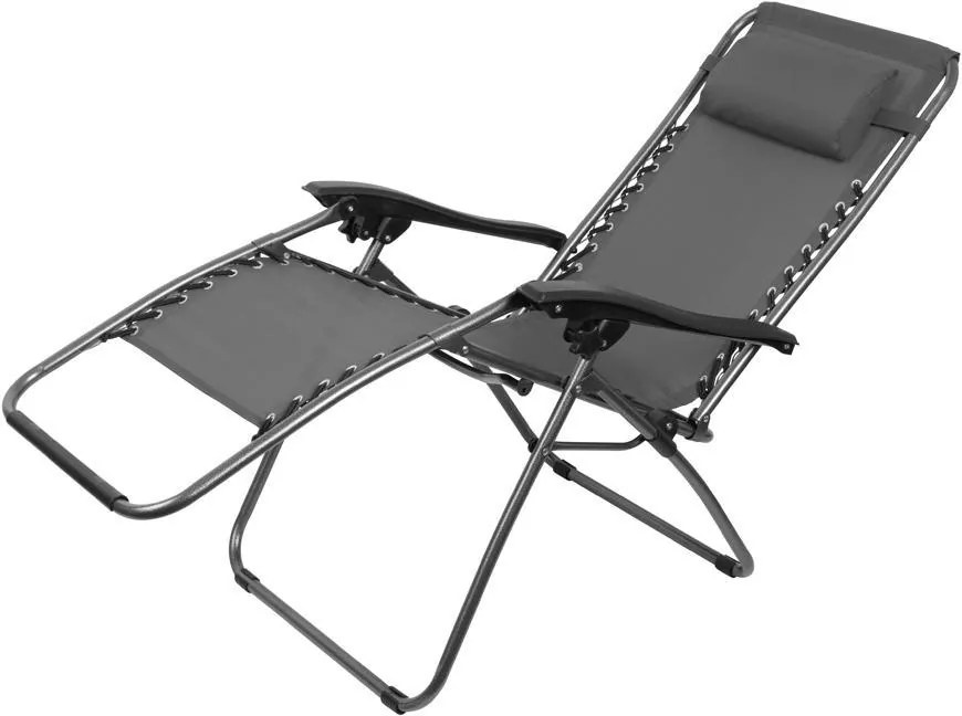 ST Leisure Equipment Lehátko SONORA, sivé, polohovateľné, max. 120 kg, 66x177x108 cm