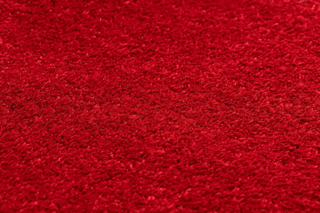 Jednofarebný behúň KARMEL SLUB Glad, červený