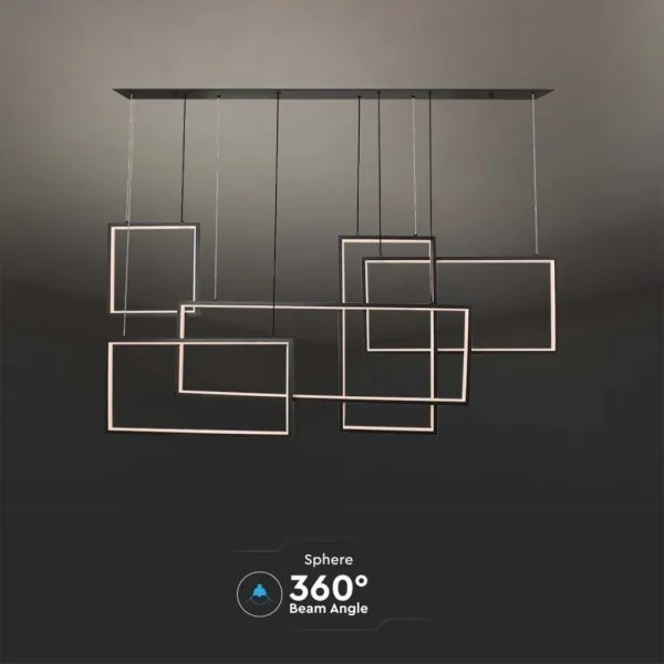 LED Stmievateľný luster na lanku LED/45W/230V 3000K čierna