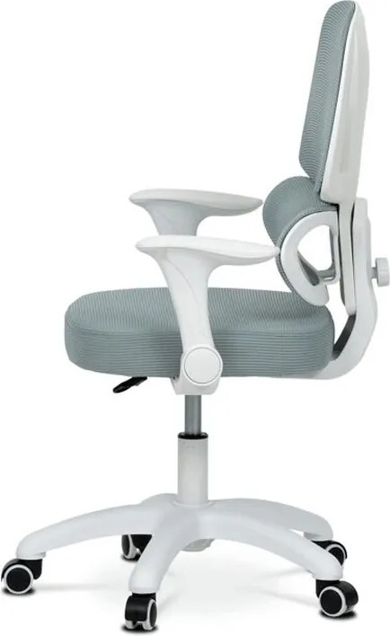 KA-K1063 GRN, Detská stolička, výškovo nastaviteľná, zelená sieťovina, biely plast