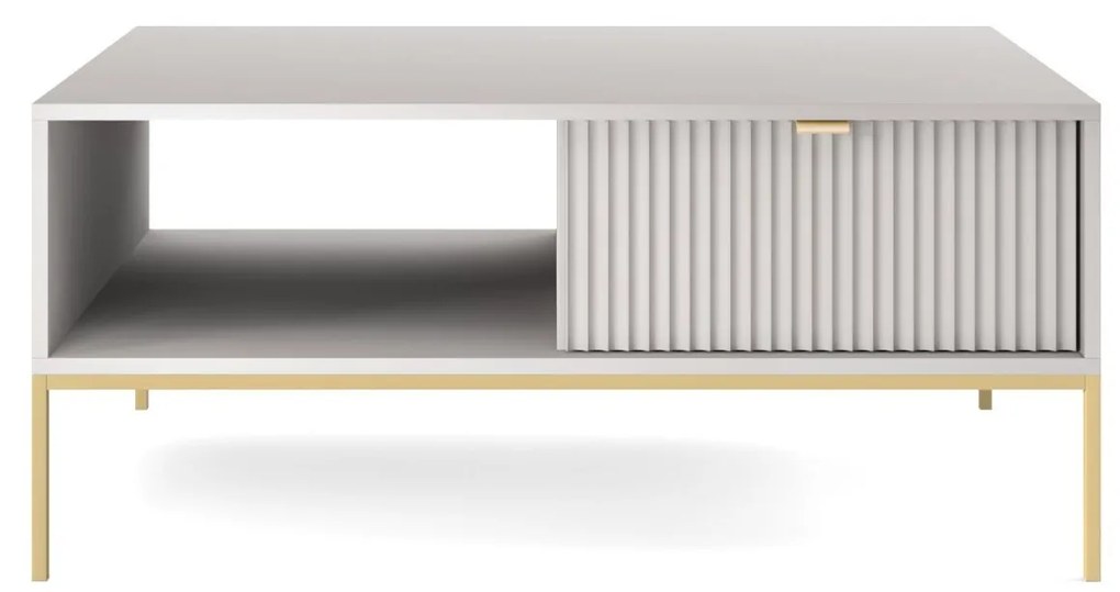 Konferenční stolek Nova 104 cm šedý/zlatý