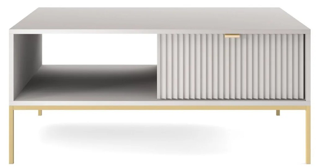 Konferenčný stolík Nova 104 cm sivý/zlatý