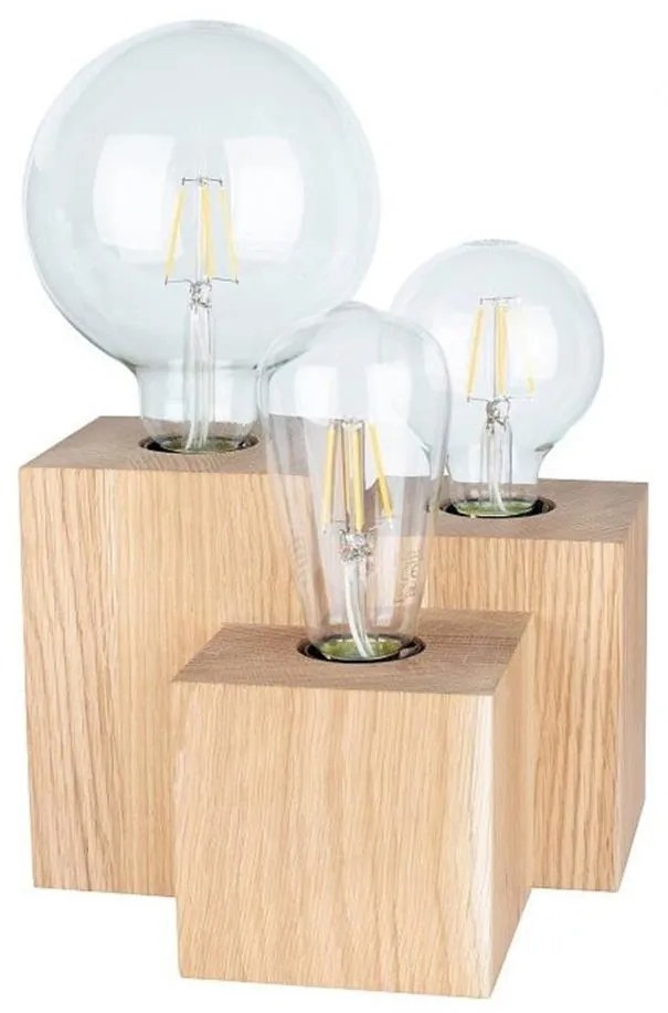 Spot-Light 2276374 - Stolová lampa VINCENT 3xE27/15W/230V dub
