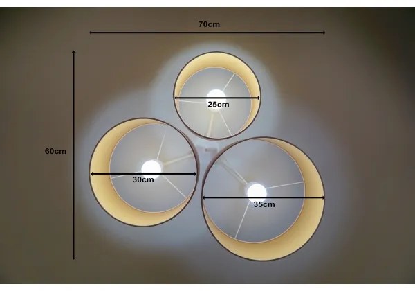 Duolla - Stropné svietidlo ROLLER TRIO 3xE27/60W/230V ružová