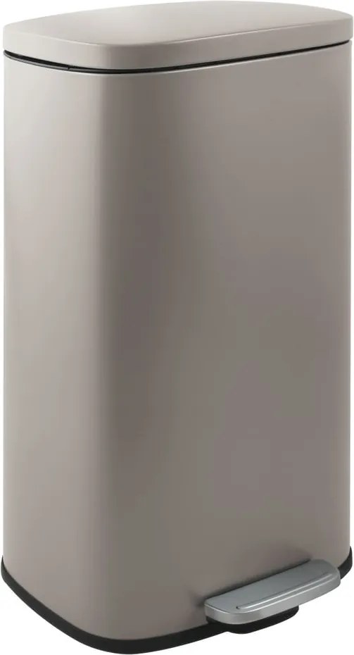 Taupe nášľapný oceľový odpadkový kôš 50 l Akira – Spirella