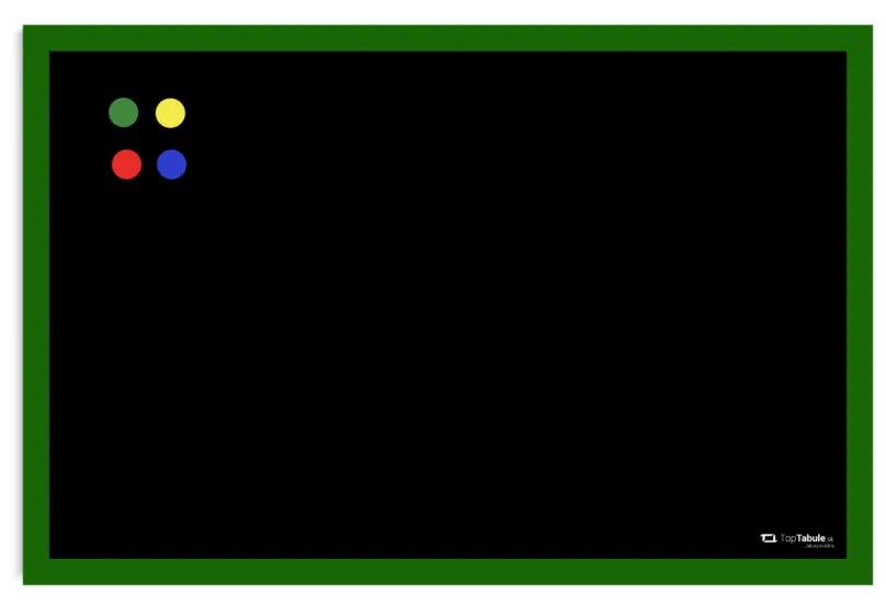 Toptabule.sk KRTCL01 Čierna kriedová tabuľa v zelenom drevenom ráme 70x100cm / nemagneticky /