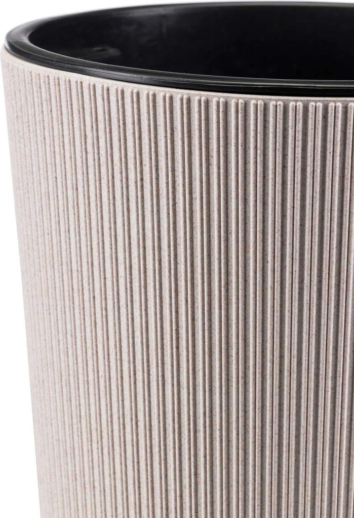 PLASTOVÝ KVETINÁČ URBANIKA ECO SADA 2KS 57X30 CM+46,6X25,5 CM BÉŽOVÁ
