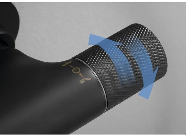 Sapho - Sprchová súprava SOLARIS s batériou, matná čierna