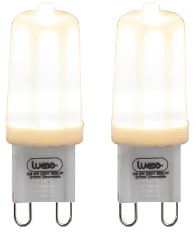 Sada 2 G9 stmievateľných LED žiaroviek 3W 280lm 2700K