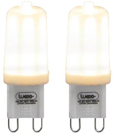 Sada 2 stmievateľných LED žiaroviek G9 3W 280 lm 2700K