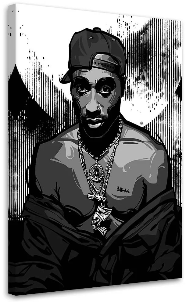 Gario Obraz na plátne 2Pac, Tupac Shakur - Nikita Abakumov Rozmery: 60 x 90 cm