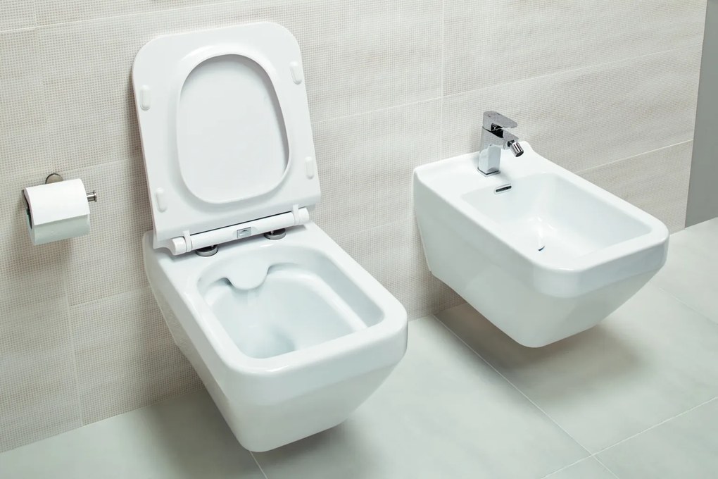 Cersanit Crea WC sedátko hranaté duroplast / antibakteriálne, biela, K98-0178