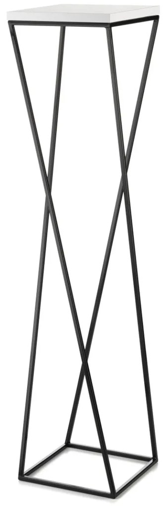 Kvetinový stojan LOFT I 100 cm čierny/biely