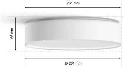 Philips - LED Stmievateľné svietidlo Hue ENRAVE S LED/9,6W/230V pr. 261 mm biela+DO
