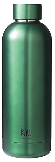 RAW TO GO - thermo bottles matte green in steel