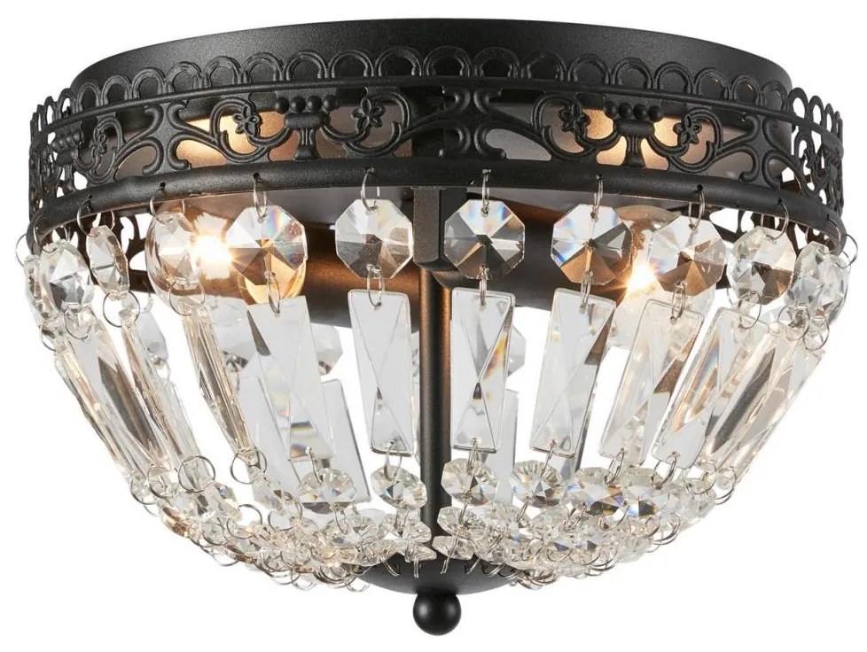 Markslöjd 108598 - Stropné svietidlo ETIENNE 2xE14/40W/230V čierna