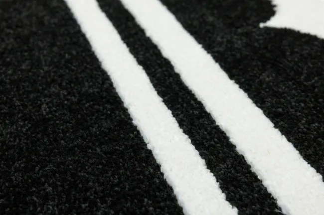 Detský koberec LIMA M138A čierny / biely