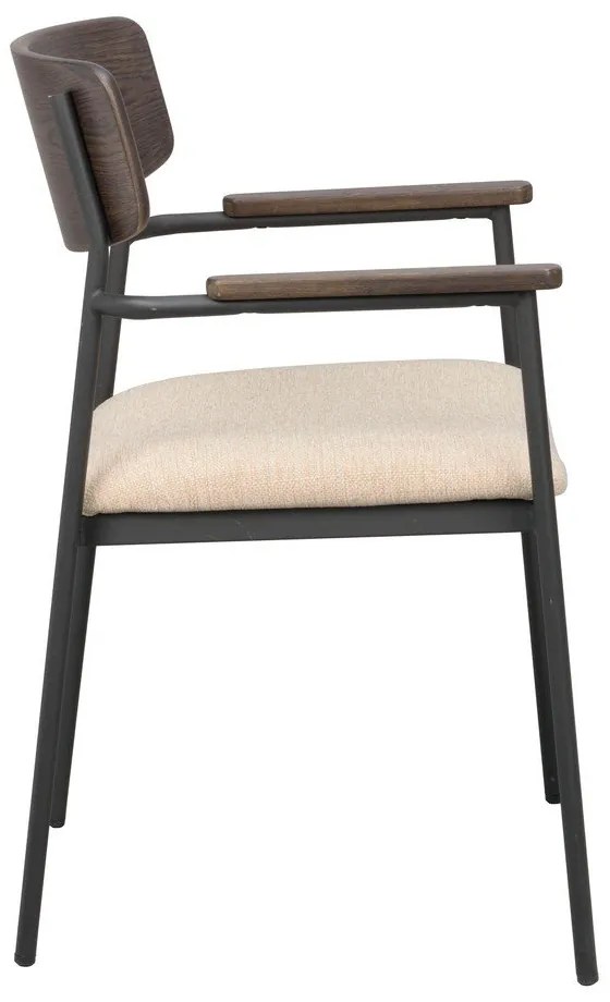 Krémovo-tmavohnedé jedálenské stoličky v súprave 2 ks Maymont – Rowico