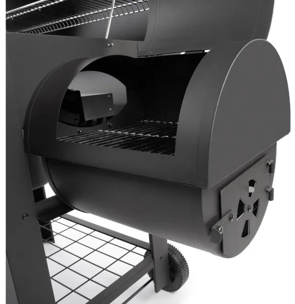 Fieldmann - Gril na drevené uhlie s údiarňou čierna