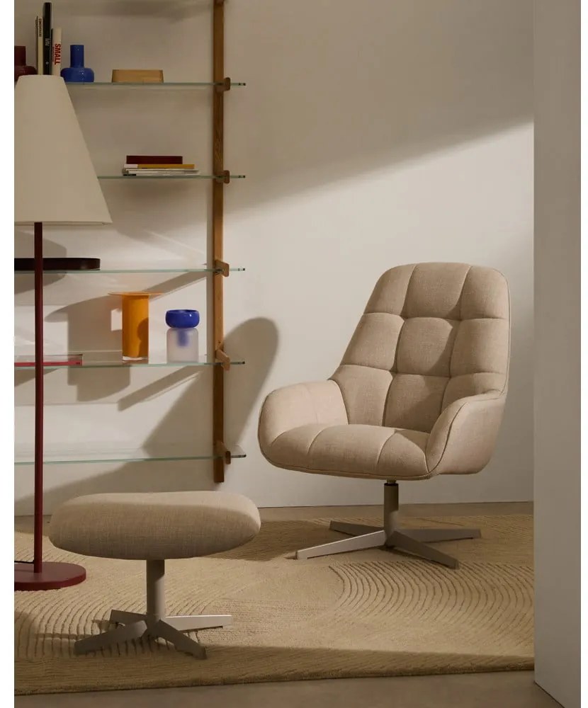 Béžové otočné kreslo Jaspe – Kave Home