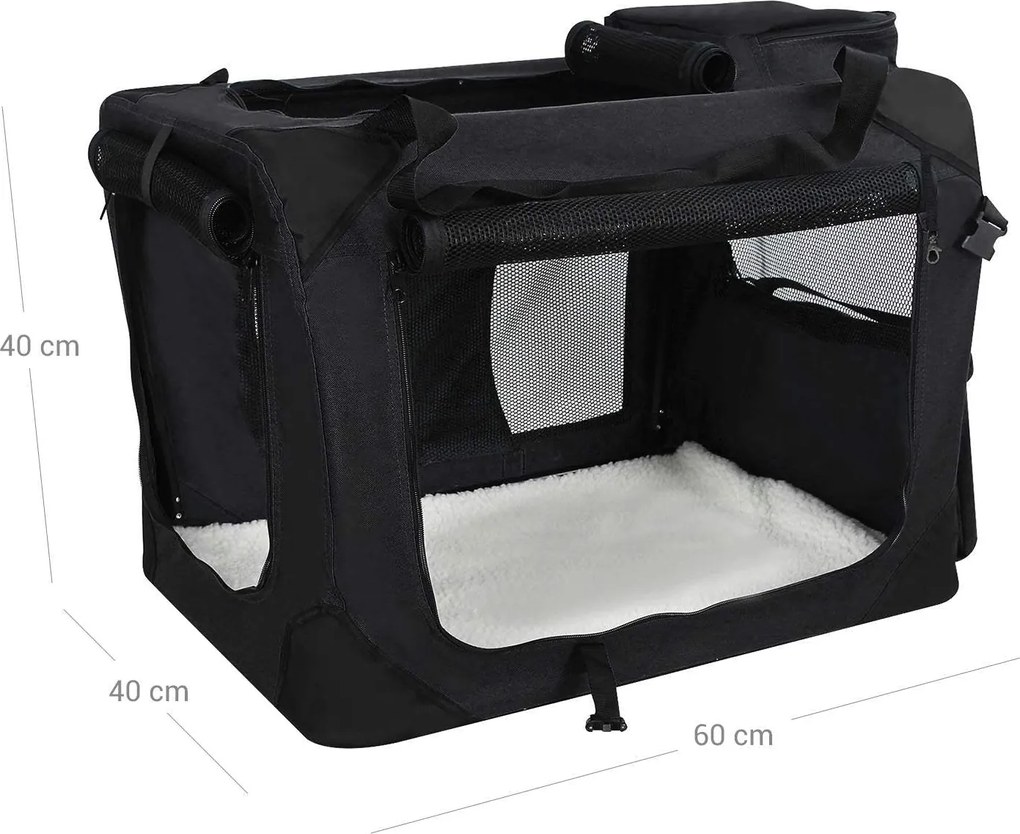 Prepravná taška pre psa, Nosič pre domáce zvieratá, M, čierny