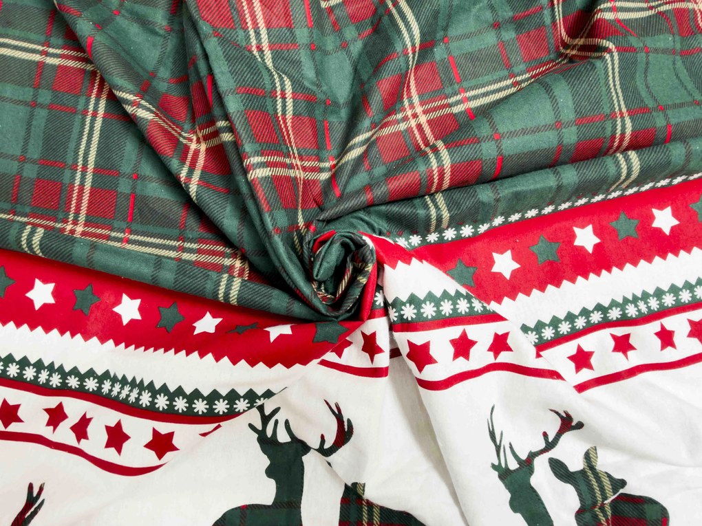 Flanelové obliečky FJORDEN zelené Rozmer obliečky: 70 x 90 cm | 140 x 200 cm