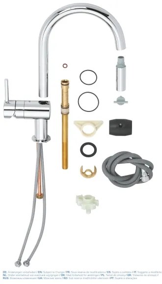 GROHE 32321002 - Drezová batéria A lesklý chróm