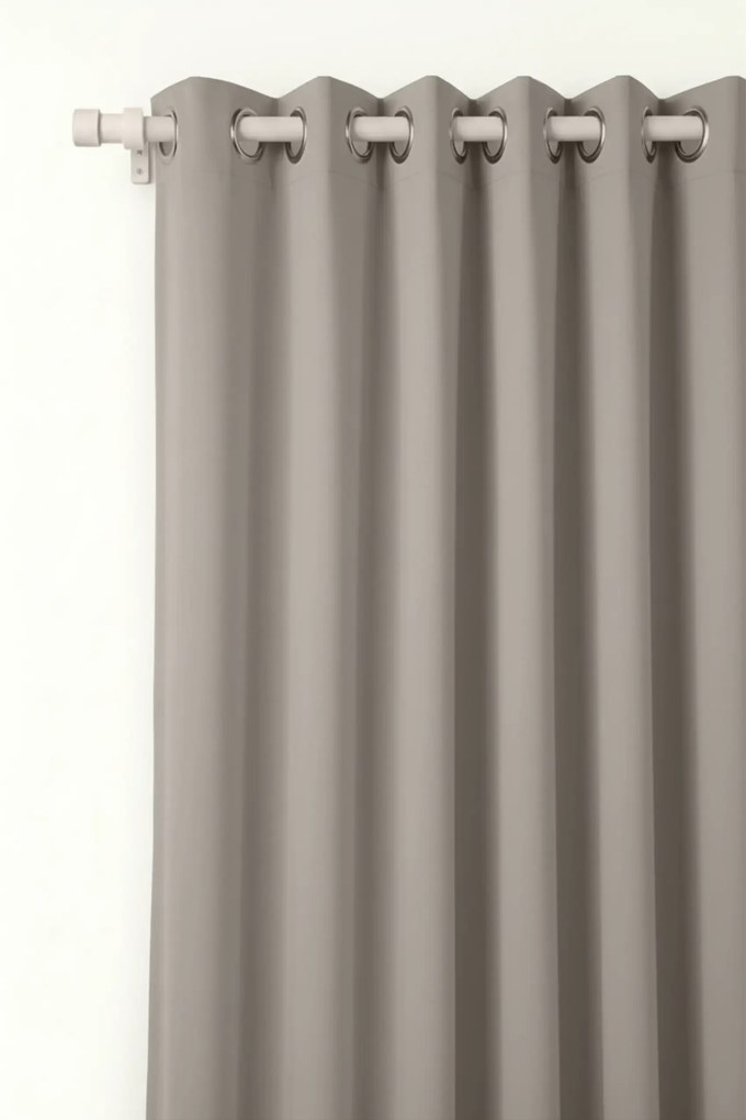Záves na krúžkoch HOLD tmavobéžový 140x250 cm