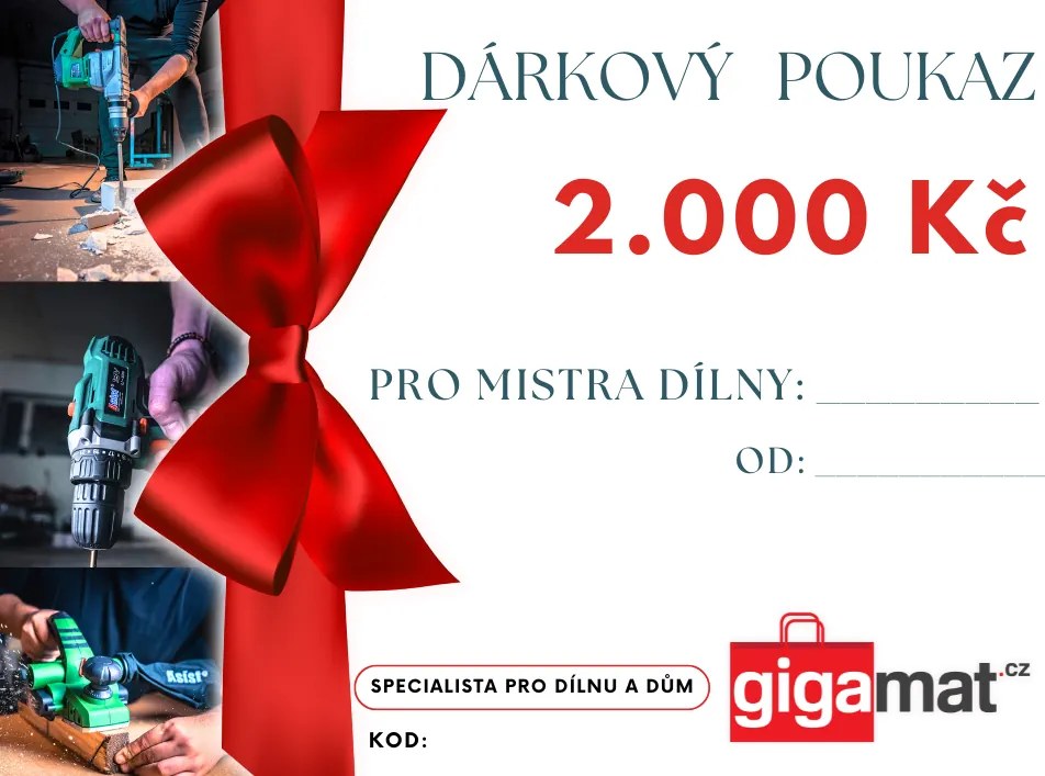 Darčeková poukážka GIGAMAT 2000 CZK