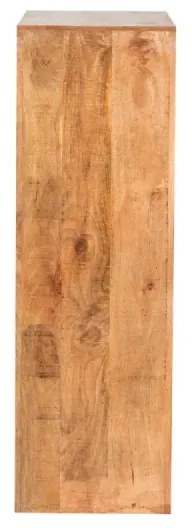 furniture-nabytek.cz - Masívna vitrína Country z mangového dreva, lakovaná, hnedá – 118×45×140 cm