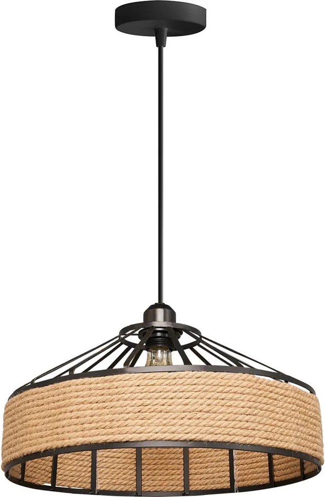 Toolight Toolight, stropné svietidlo 1xE27 APP1317-1CP, čierna-hnedá, OSW-02407