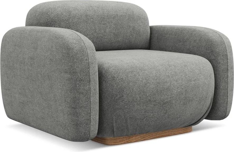 Sivý modul pohovky z textílie buklé Ailani – Makamii