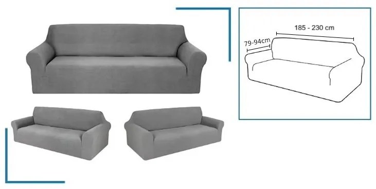 Napínací poťah na 3miestnu sedačku CORDA Farba: Krémová