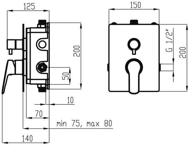 Novaservis - Sprchová sada s podomietkovou batériou METALIA ECO lesklý chróm