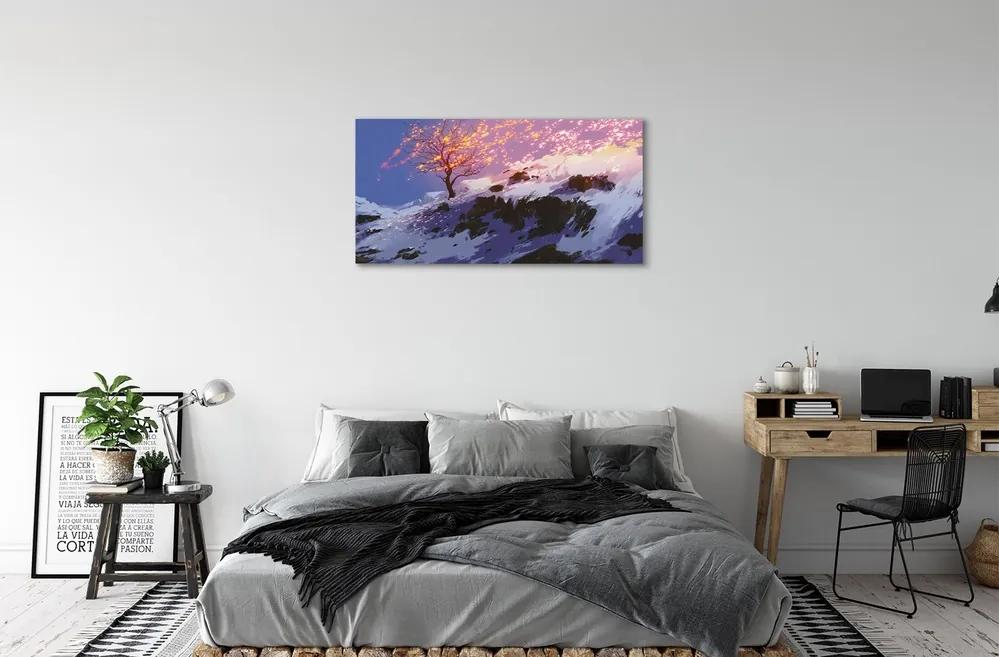 Obraz canvas Zimné strom top 140x70 cm