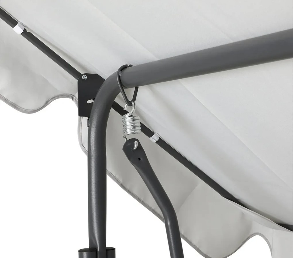 Záhradná hojdačka CANOPS svetlosivá