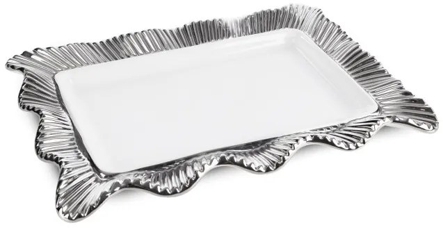 Podnos BETSY 01 biely / strieborný