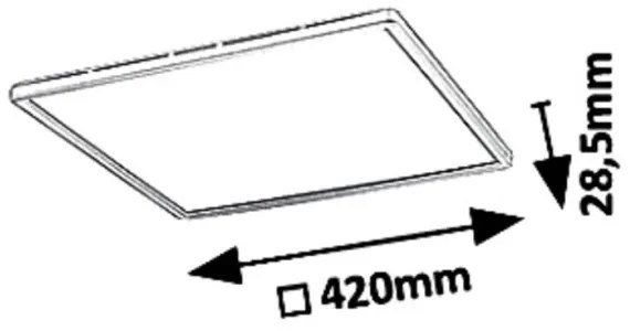Rabalux 3430 - stmievateľné stropné LED svietidlo PAVEL LED/22W/230V