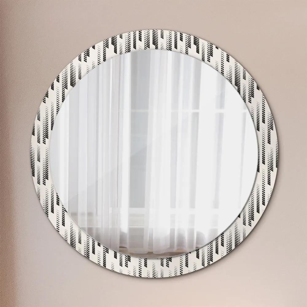 Okrúhle ozdobné zrkadlo Pruhovaný vzor fi 90 cm