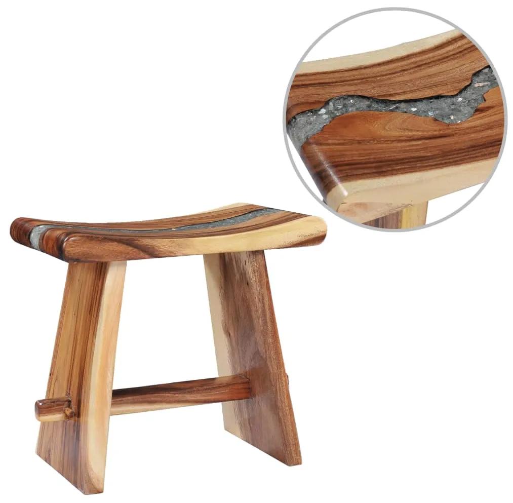 Stolička drevený masív suar a polyresin