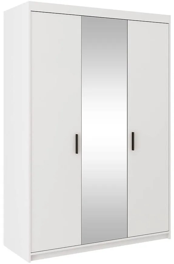 Skriňa Elena 3D biela/zrkadlo